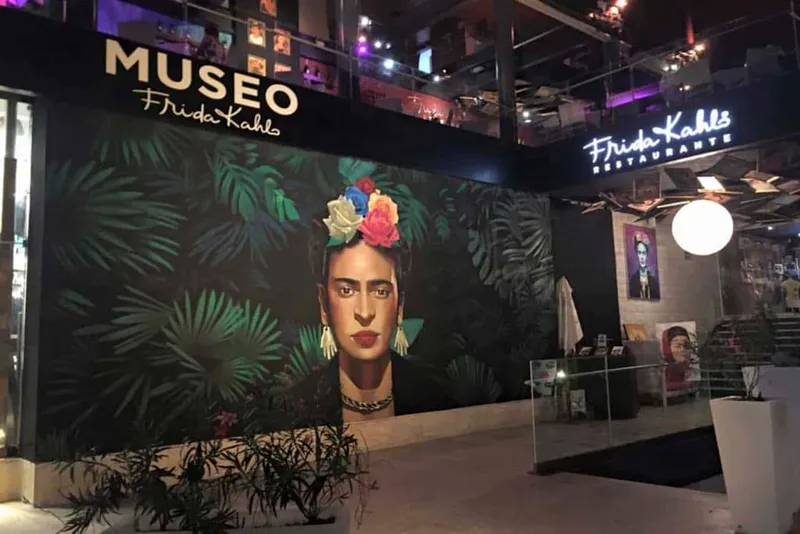 Frida Kahlo Experience Museum on 5th Avenue Playa del Carmen — interactive exhibits with video mapping and recreations of her life