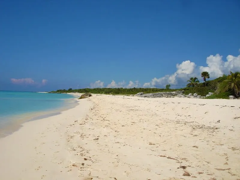 Playacar archaeological zone on 5th Avenue south Playa del Carmen — small Mayan ruins inside the gated resort community