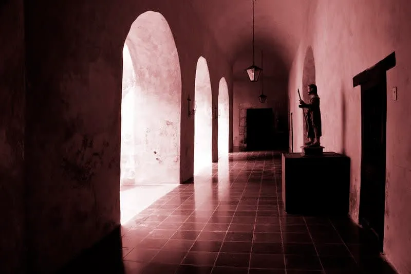 Grounds and exterior view at the Convent of San Bernardino de Siena in Valladolid