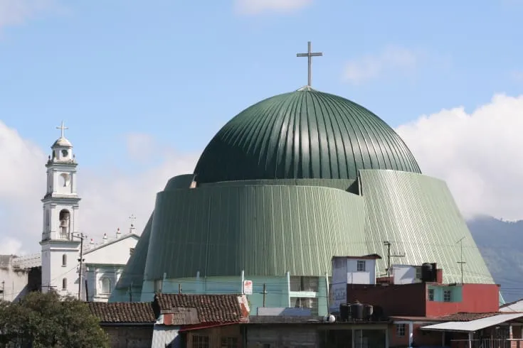 Round dome of the Parish of the Assumption above Huauchinango