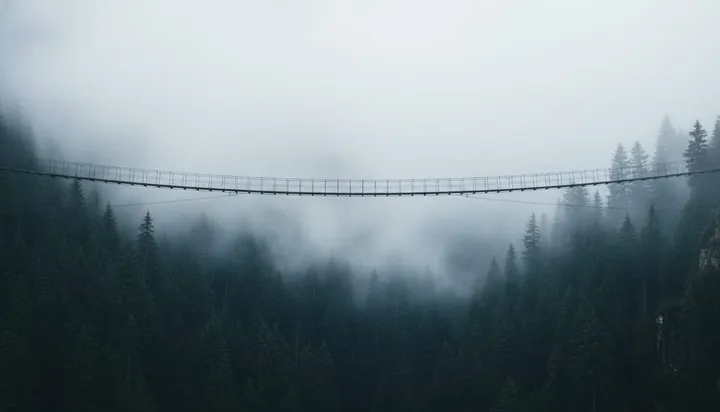 Crossing the Puente Colgante Cuajimoloyas (Suspension Bridge)