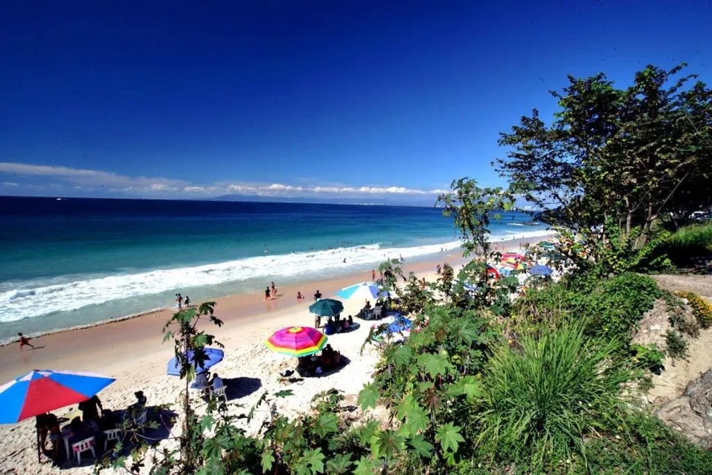 Palmares Beach with blue flag water and a sandy shore south of Puerto Vallarta