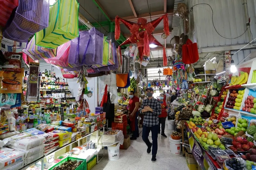 Fresh produce and gourmet counters at San Juan Market