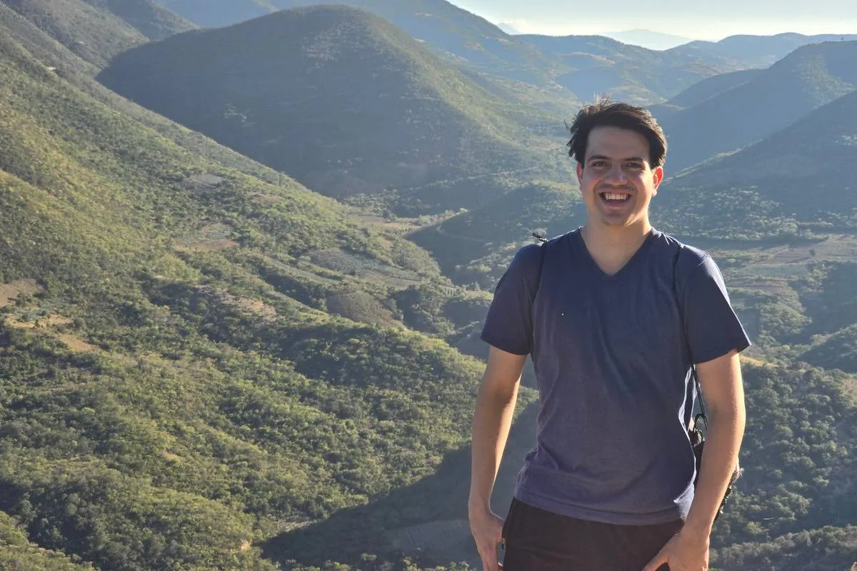 Ricardo at Hierve el Agua, Oaxaca - stunning natural mineral formations