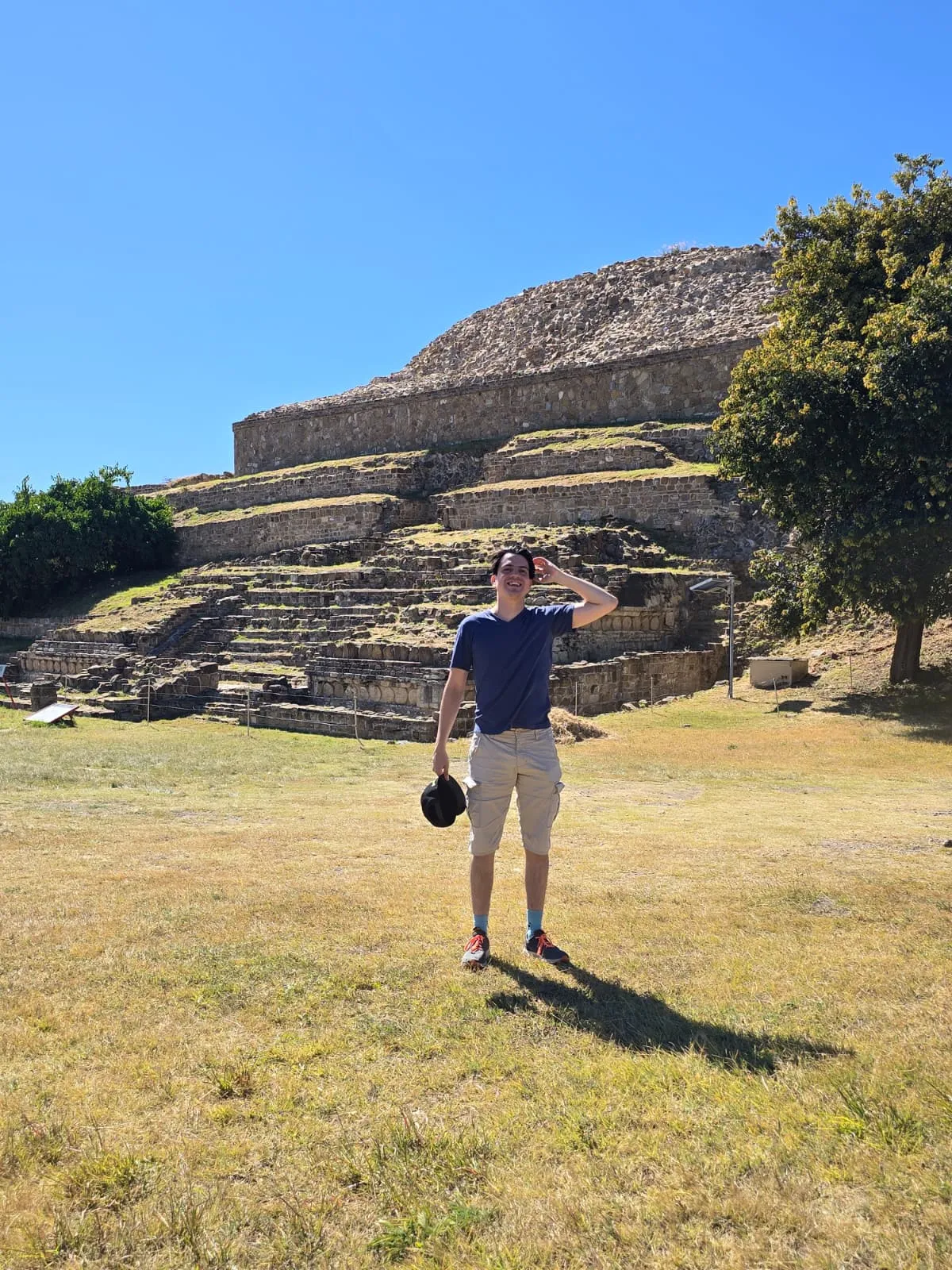 Ricardo exploring Monte Alban, ancient Zapotec archaeological site in Oaxaca