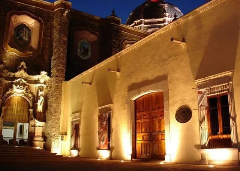 Museum building in Aguascalientes with sunny April light and colonial details