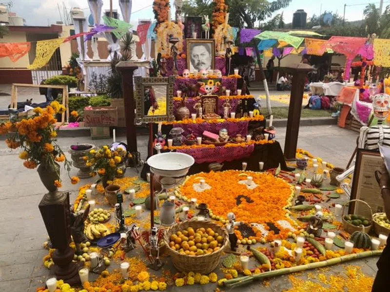 Ajijic cemetery decorated for Day of the Dead in November