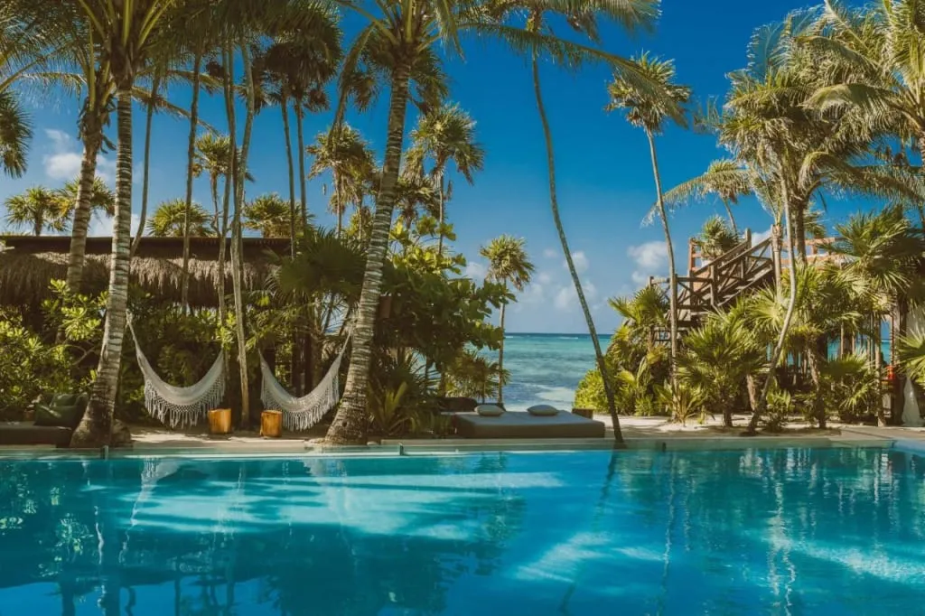Jashita Hotel beachfront suites overlooking the Caribbean near Akumal