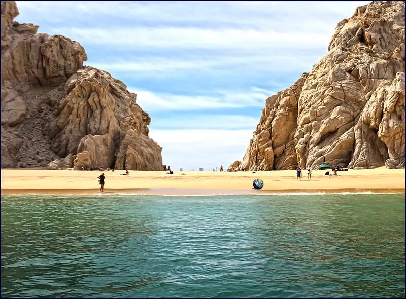 Lover's Beach near Cabo San Lucas during dry May weather