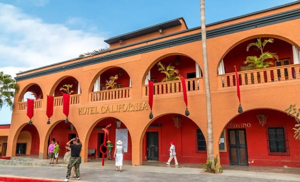 Colorful street scene in the Magical Town of Todos Santos