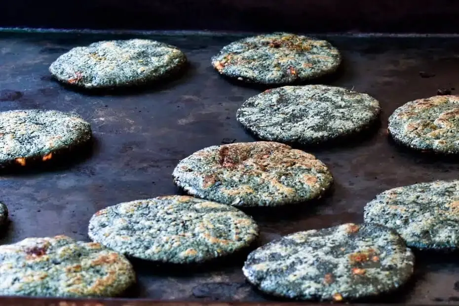 Gorditas filled with traditional stewed meats and cheese from a street food stall in Bernal, Querétaro — the village is considered the gordita capital of the state