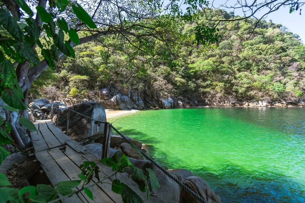 Jungle-backed Colomitos Beach south of Puerto Vallarta in Jalisco
