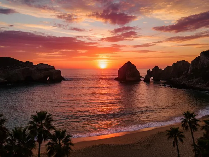 Campeche malecón sunset during breezy February Gulf weather