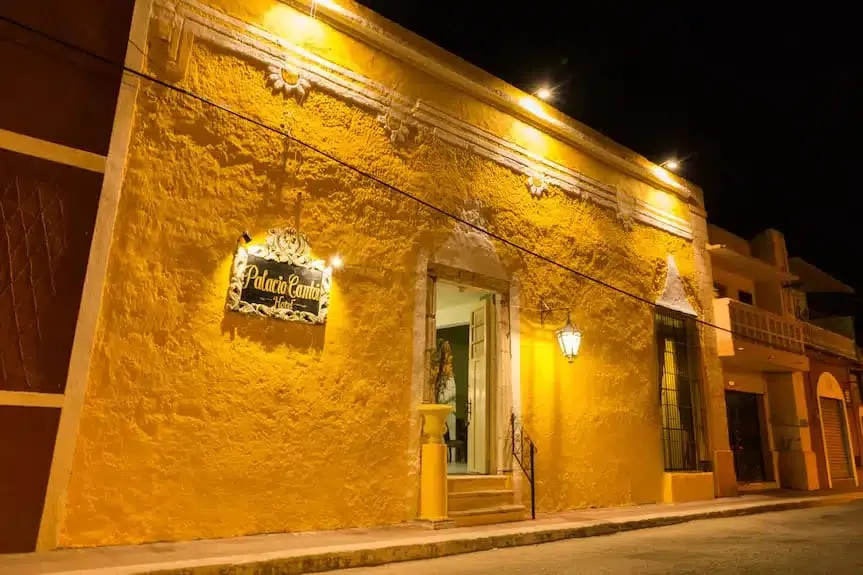 Historic Casa Cantón facade in downtown Valladolid, Yucatán