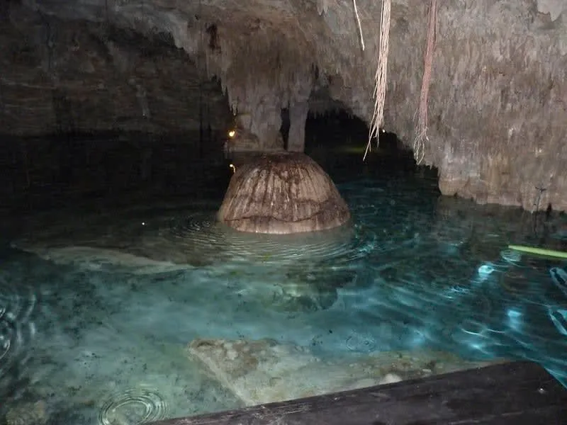 Cenote near Playa del Carmen as a hot April day trip