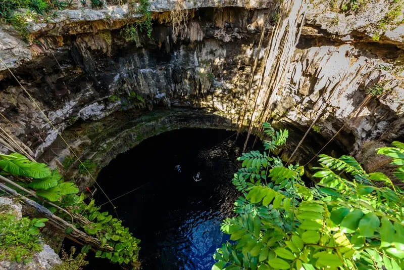 Cenote swimming near Mérida during a hot April afternoon