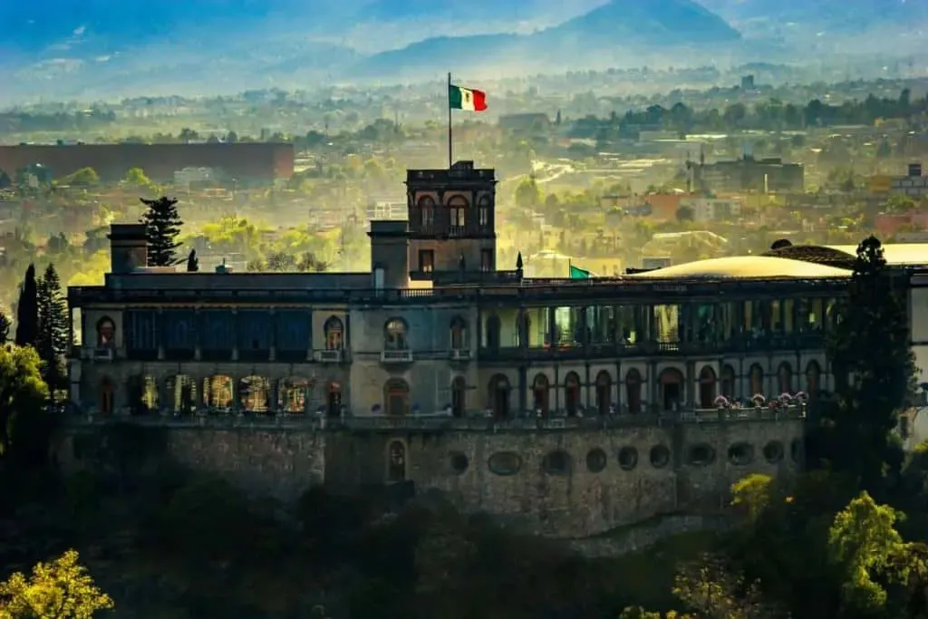 Historic Chapultepec hill and forest paths in Mexico City