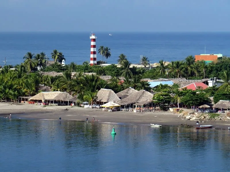 Puerto Madero coastline near Tapachula with open sea and boardwalk
