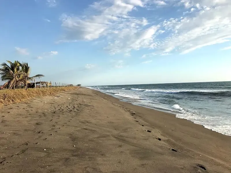 Barra San Simon beach beside the estuary and mangroves