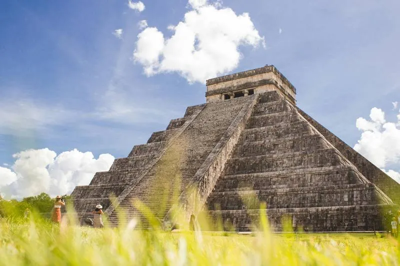 Chichen Itza near Valladolid in November with clearer dry-season skies