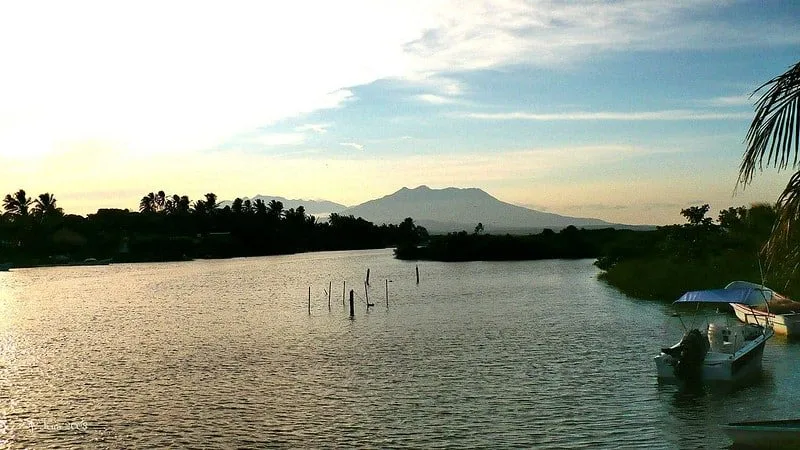 Playa Las Barrillas beach where the Laguna del Ostión meets the Gulf of Mexico in Coatzacoalcos Veracruz