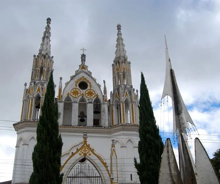 Neo-Gothic San José Church with its Romanesque dome in Comitán