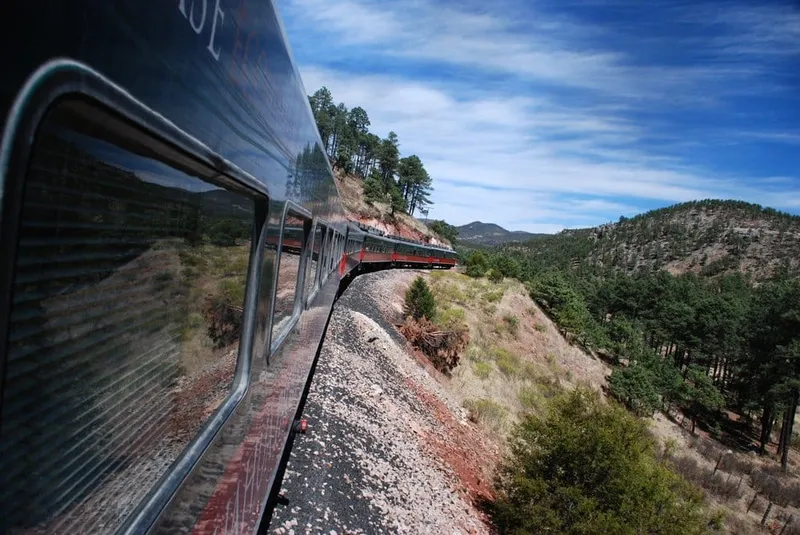 Trail descending into the dramatic landscape of Copper Canyon, Chihuahua