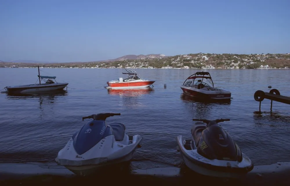 Tequesquitengo lake on a warm day for mojarra fishing and boat rides