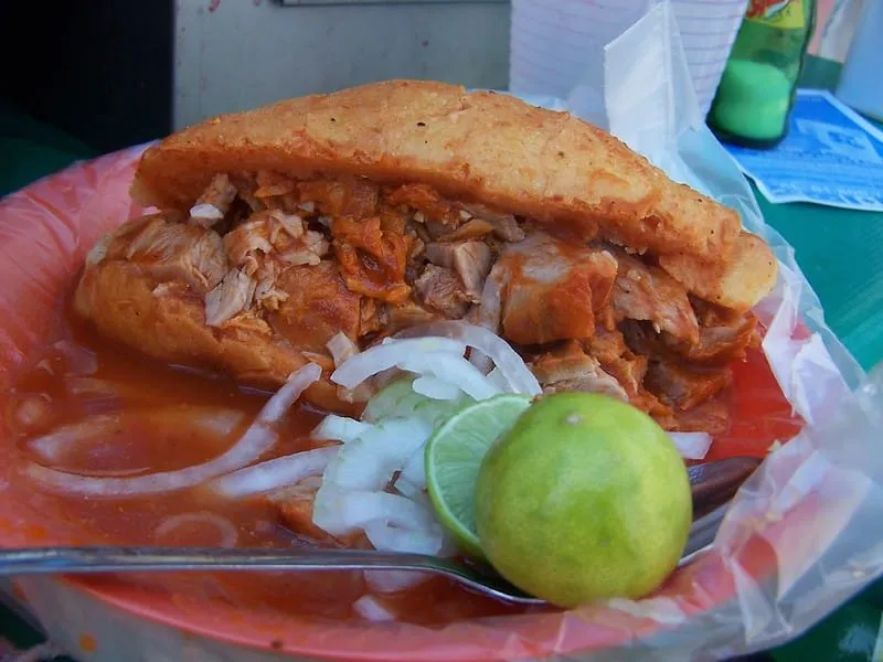 Torta ahogada in Guadalajara, one of the essential foods to try in November