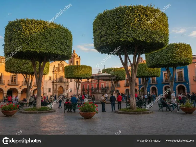 Jardín de la Unión Guanajuato central plaza with colonial buildings and outdoor cafe seating