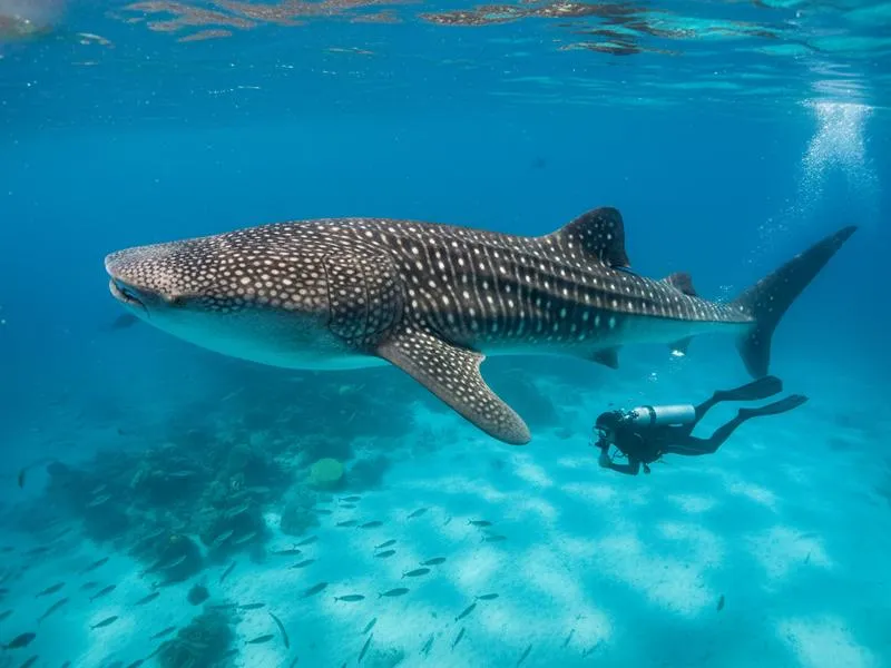 Holbox island beach at sunset with golden light on the water