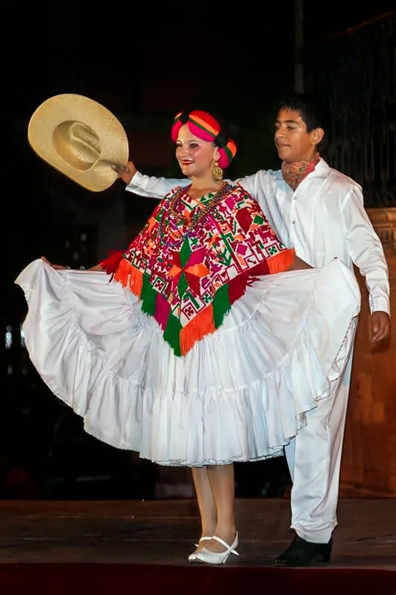 Traditional Mexican dance costumes representing regional cultural diversity