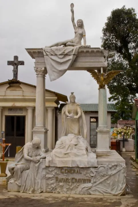 Carrara marble mausoleum of General Rafael Cravioto