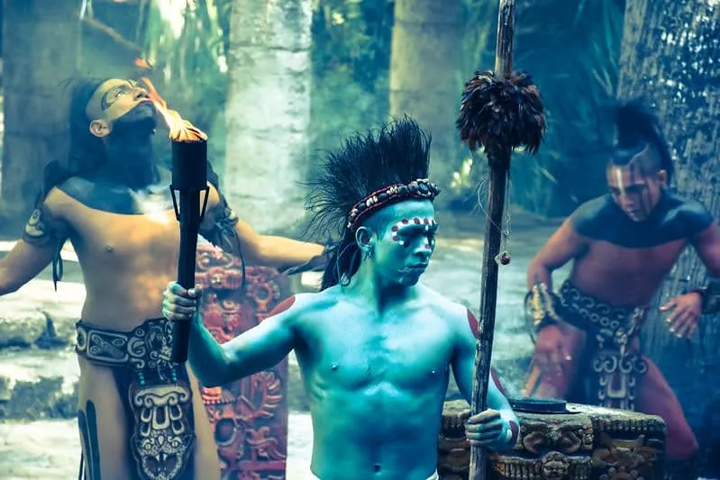 Maya people of the Yucatan Peninsula in traditional dress