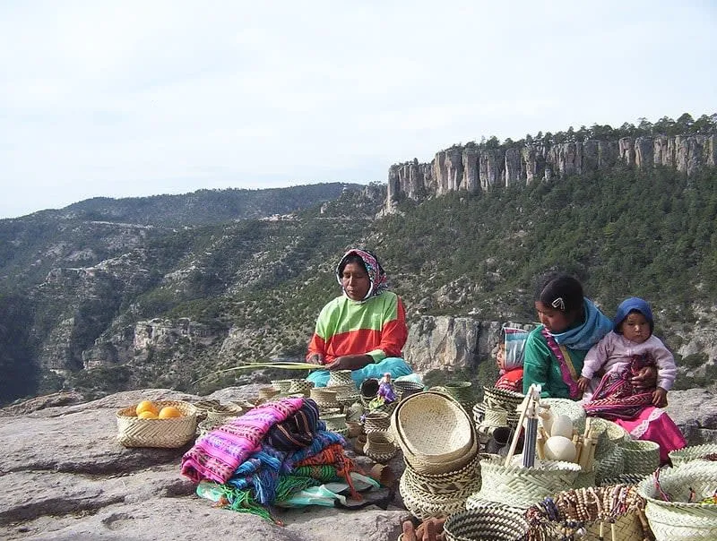 Rarámuri (Tarahumara) runner in the Copper Canyon, Chihuahua