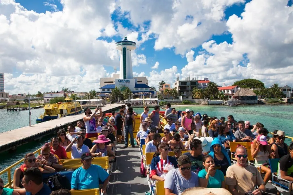 Ultramar ferry crossing from Cancun toward Isla Mujeres