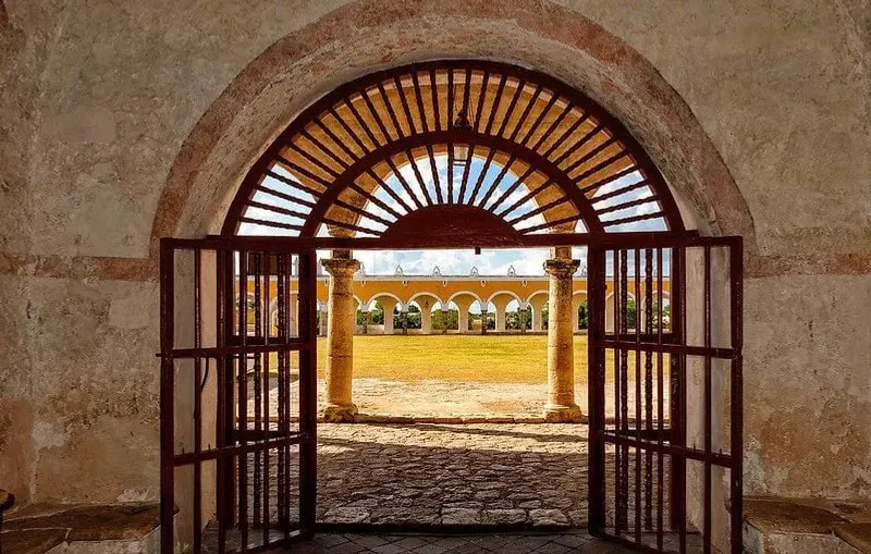 Convent of San Antonio de Padua in Izamal during a hot June Yucatan day trip
