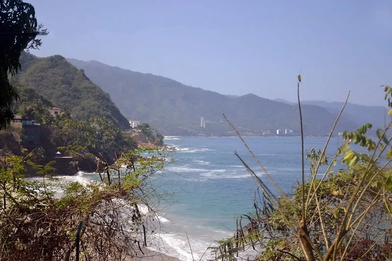 Punta Negra beach with clear water and rocky edges near El Nogalito