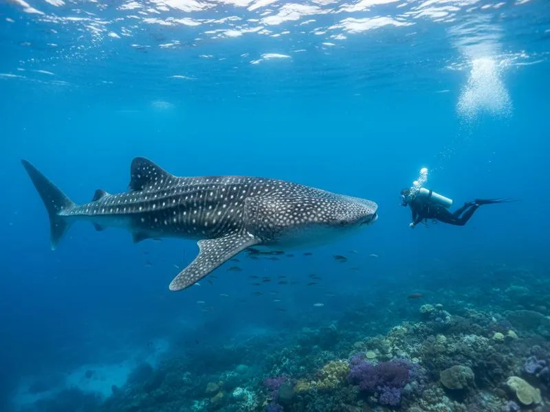 Underwater sea life in the Sea of Cortez near Baja California