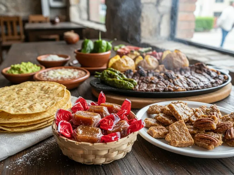 Regional sweets and northern food served during a June stop in Linares Nuevo Leon