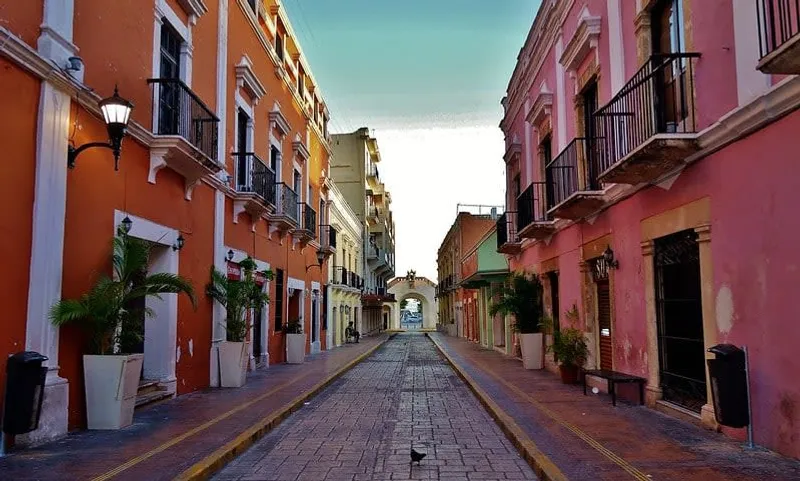 Campeche on a Yucatán Peninsula route during January dry-season travel