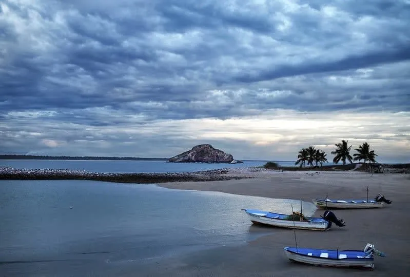 Isla de los Chivos near Mazatlan with reef-protected water for snorkeling and diving