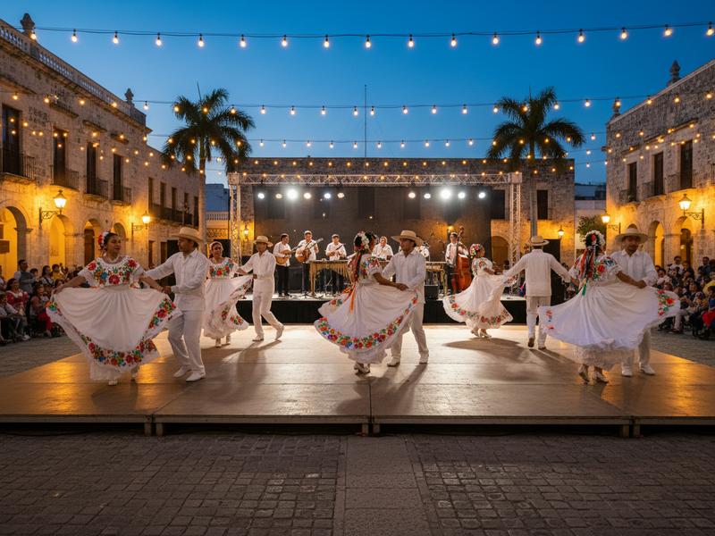 Mérida cultural serenata at Plaza Grande — free weekly event, 25 minutes from MID Airport