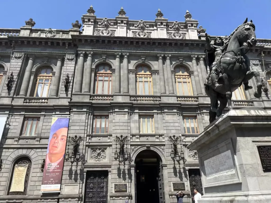 Neoclassical facade of the National Art Museum in Mexico City