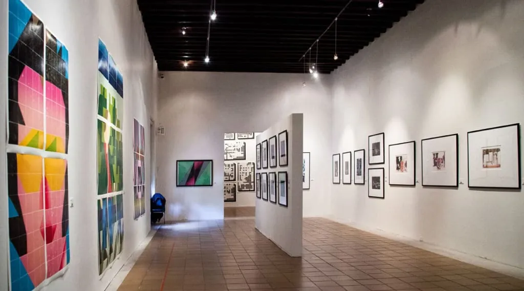 National Museum of Prints gallery with framed graphic artworks
