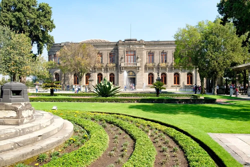 Chapultepec Castle terrace and historic rooms of the National History Museum