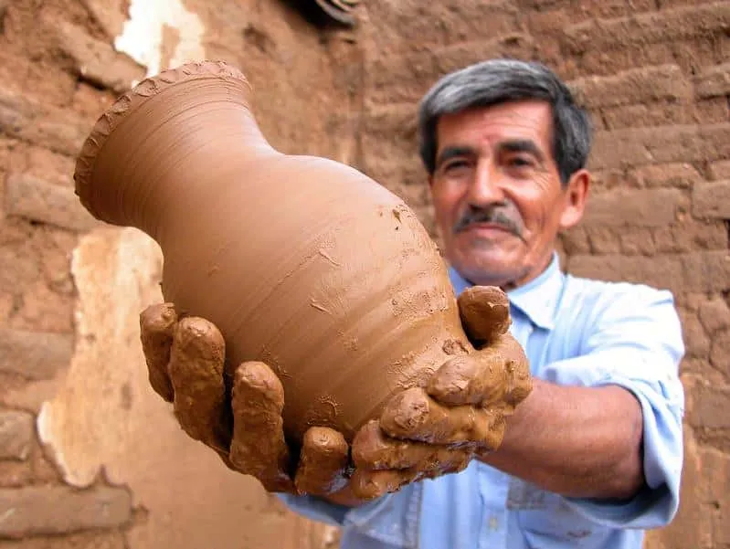 Local Mocorito handicrafts displayed by artisan woodwork