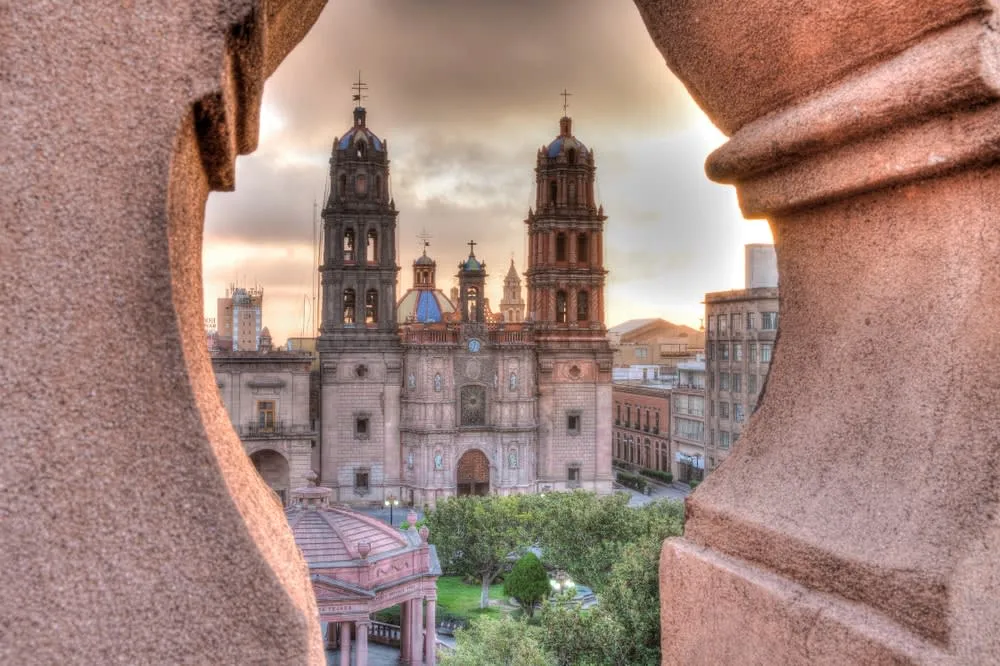 San Luis Potosi cathedral and colonial plaza in the city center