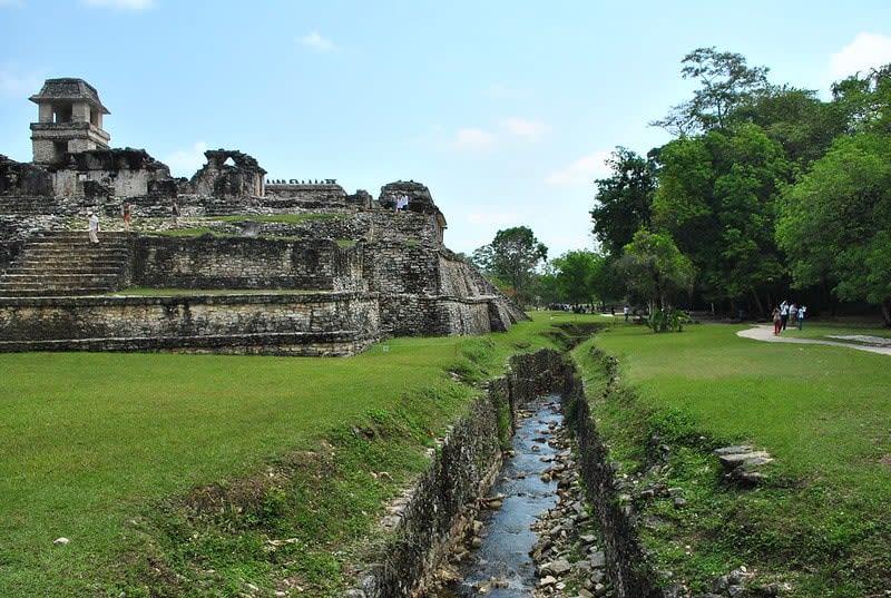 Palenque, Chiapas — the ADO bus terminal is in Palenque town, 8 km from the ruins site