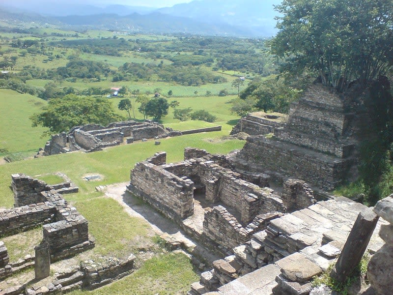 Toniná pyramid in Chiapas — at 75 meters, the tallest Mesoamerican pyramid in Mexico, still climbable unlike Chichen Itza and Uxmal